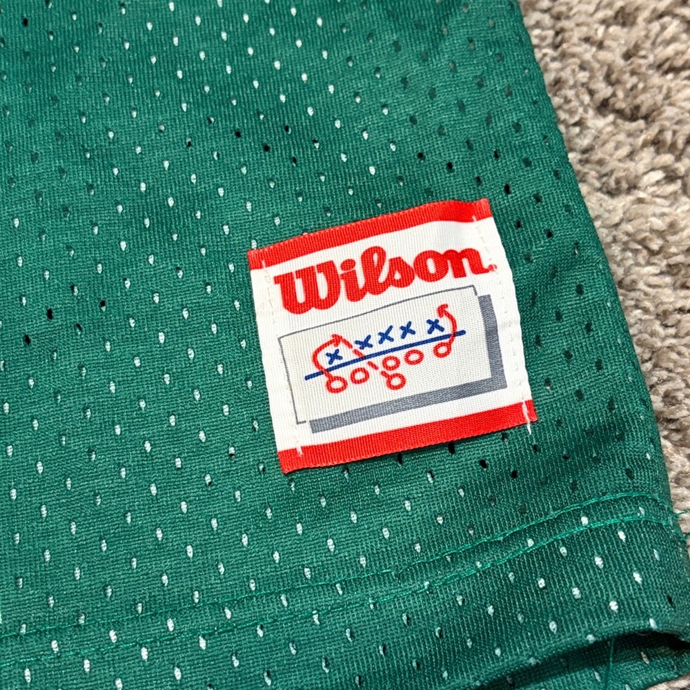 Vintage Rare Wilson Philadelphia Eagles Kelly Green Mesh Jersey 80s 90s XL - Picture 3 of 6